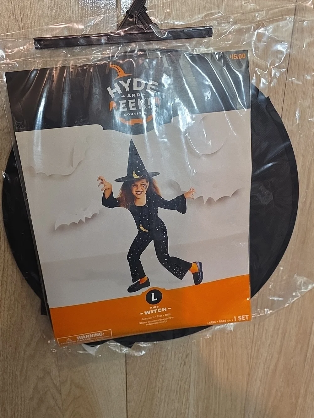 GIRLS WITCH COSTUME SIZE LARGE 10- 12
